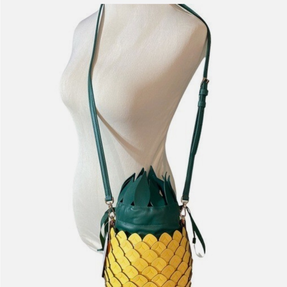 kate spade Green and Yellow Pineapple Crossbody Bag